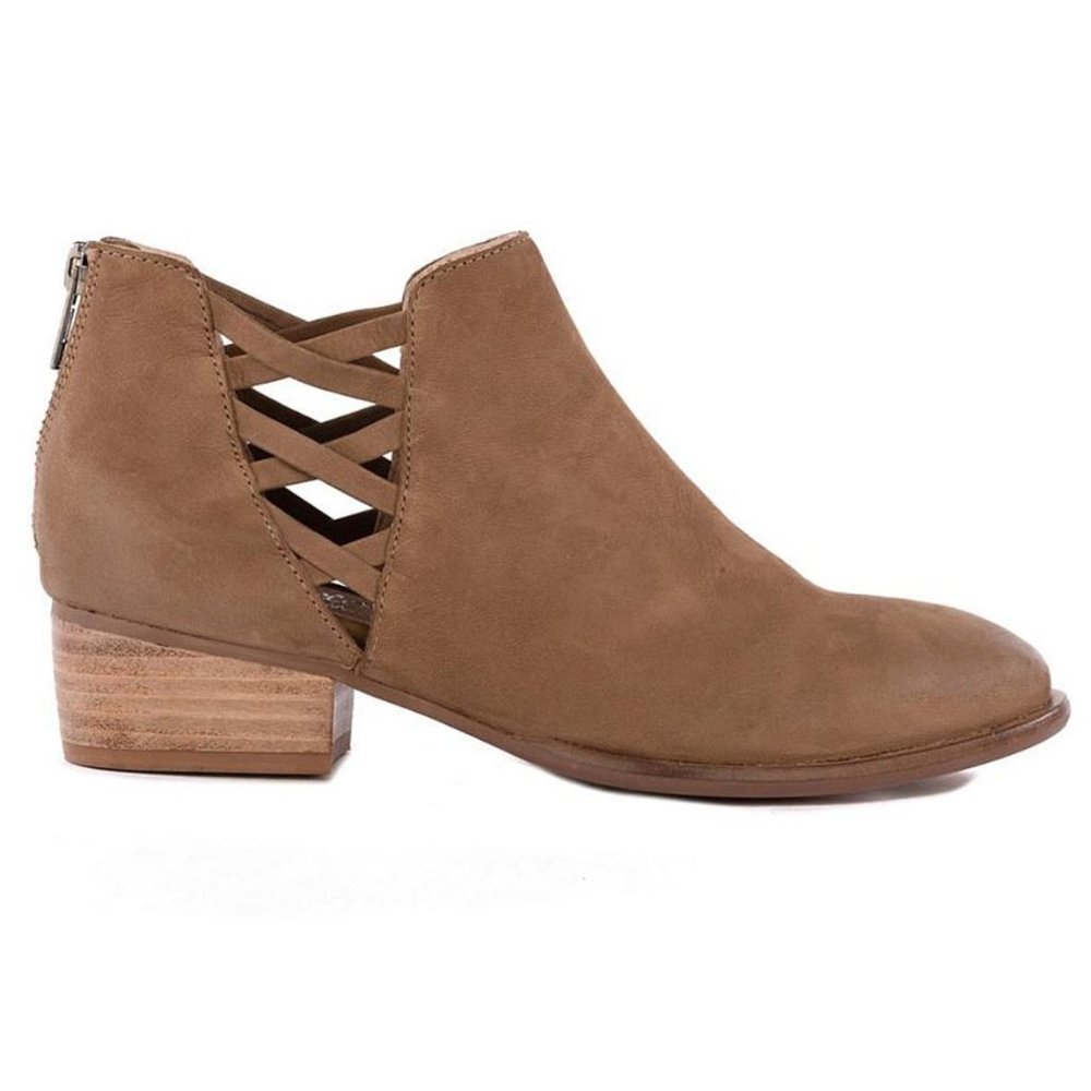 NWT SEYCHELLES Taupe Cutout Leather Bootie, 9M